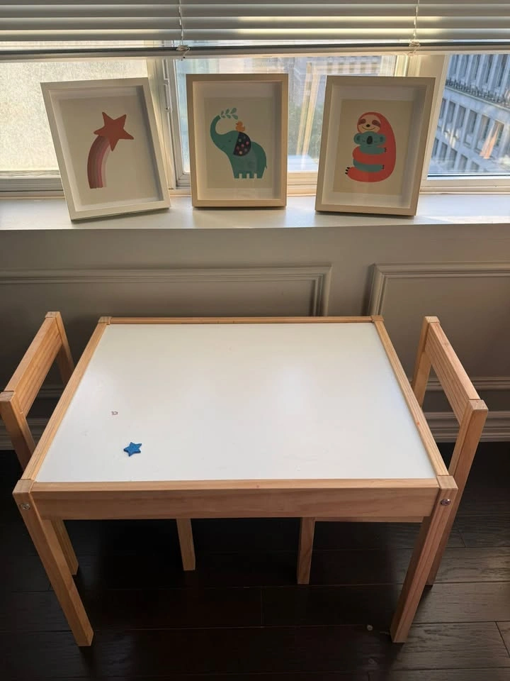 IKEA LÄTT toddler table and 2 chairs - photo 2