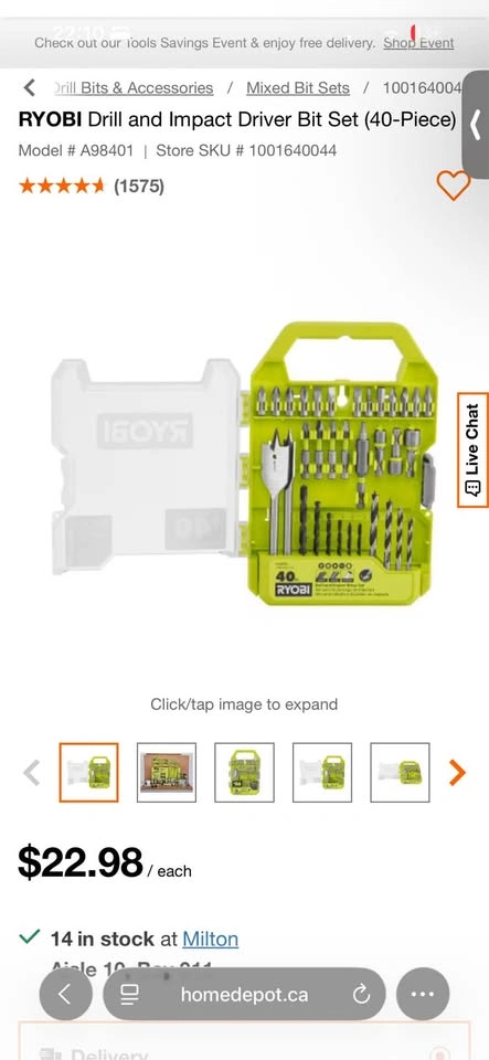 Ryobi 40 Piece Bit Set - photo 2