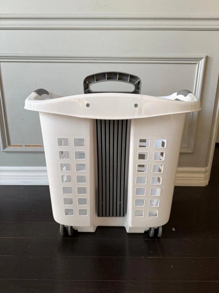 Laundry Basket on Wheels with Retractable Handle - photo 3