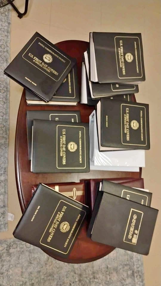Huge Lot 14 Stamp Albums 1980s FDCs Over 1500 Covers
