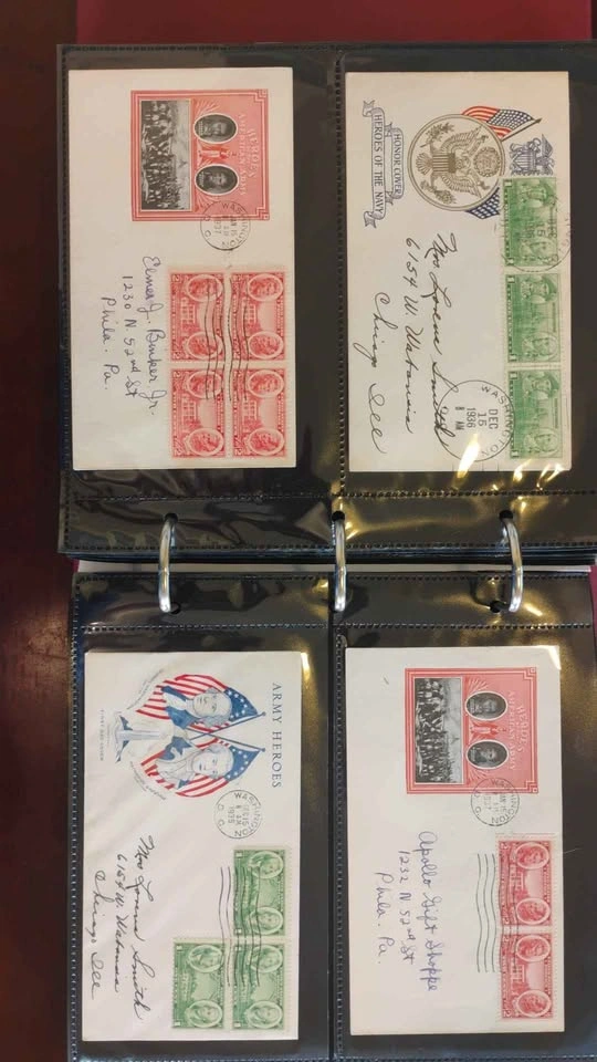 About 120 First Day Issue US Postage Stamps 1930s & 1940s - photo 3