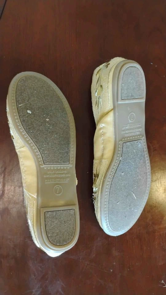 Predictions Women's Flats Gold Embroidered Beaded Size 7 - photo 5