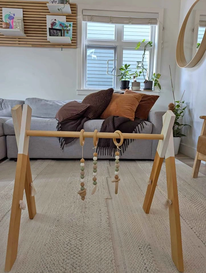 Wooden Rustic Baby Play Gym