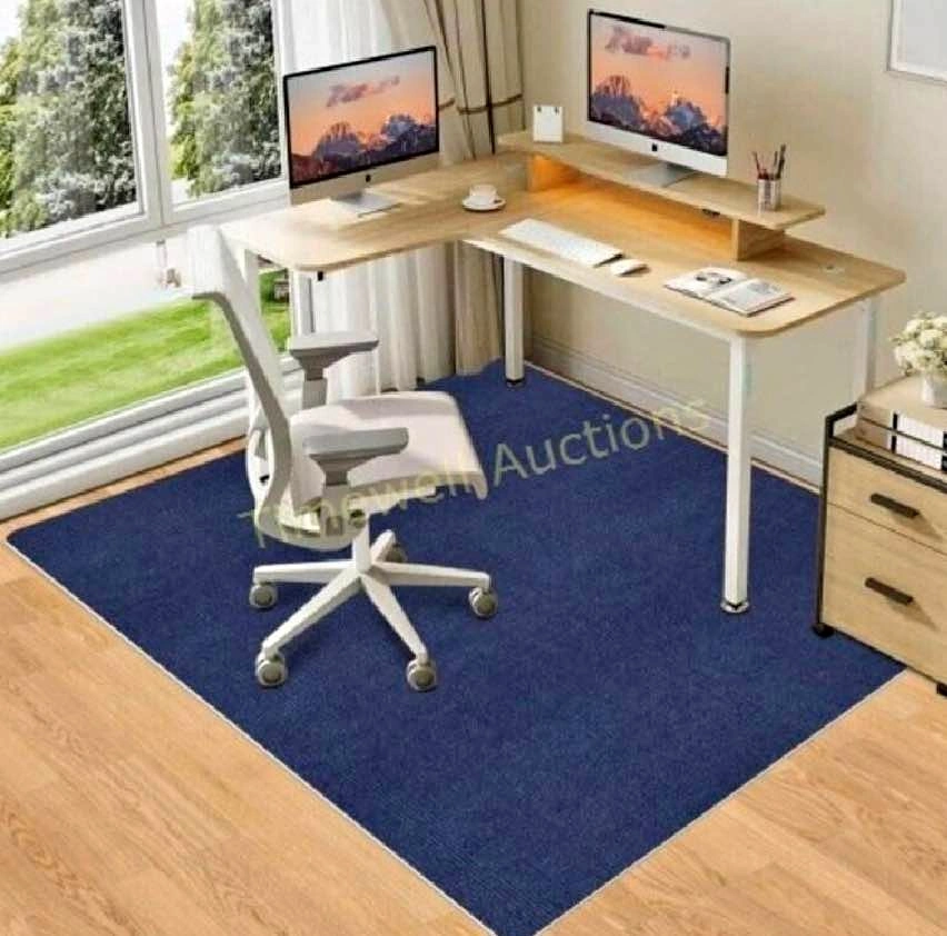 Office desk chair mat blue