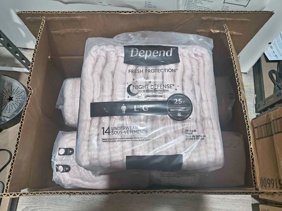 Women's Adult Depends 5 boxes Full