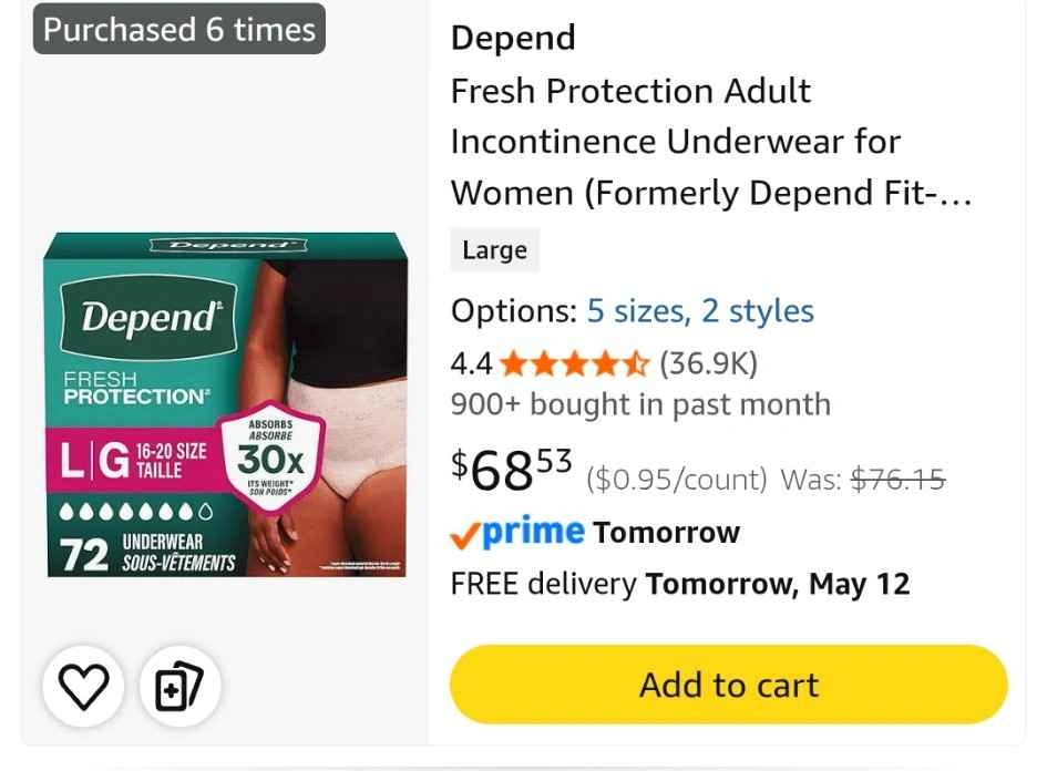 Women's Adult Depends 5 boxes Full - photo 4