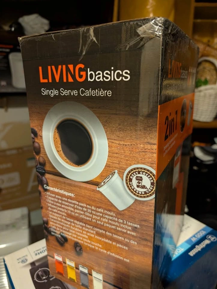 2 In 1 Single Serve Coffee Maker, Red - LIVINGbasics - photo 3