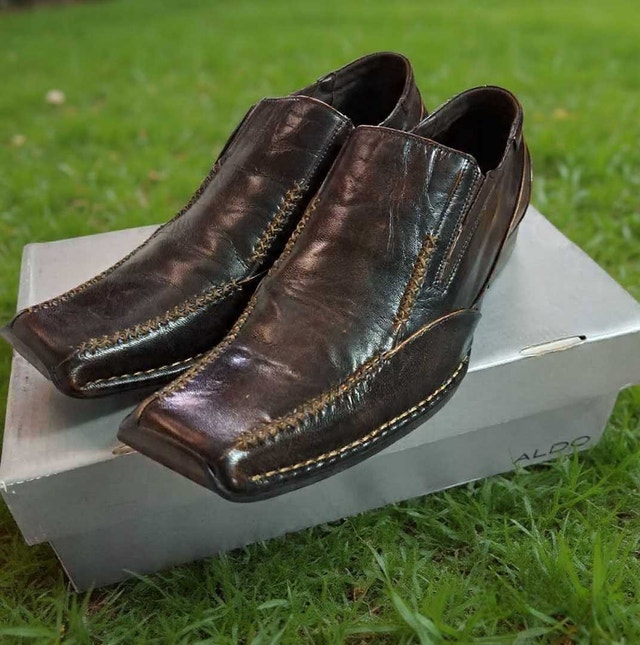 Vintage Men's Square Toe Shoes Size 43D