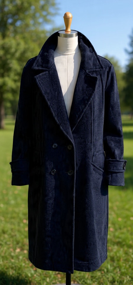 Vintage Mallia Charcoal Wool Cashmere Overcoat | Made in Canada