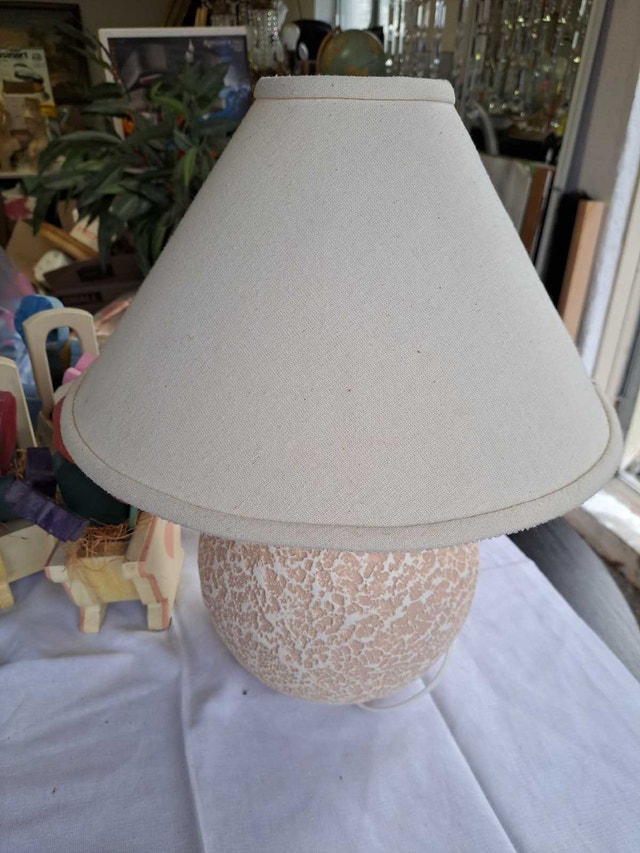 VINTAGE MID CENTURY MODERN SPHERE TABLE LAMP Crackle Glaze - photo 3