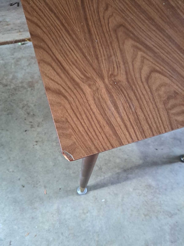 2 Vintage Step Up End Tables 1950s - photo 4