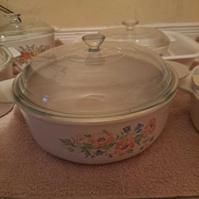 Vintage White CorningWare Baking Dishes – Assorted Patterns - photo 3