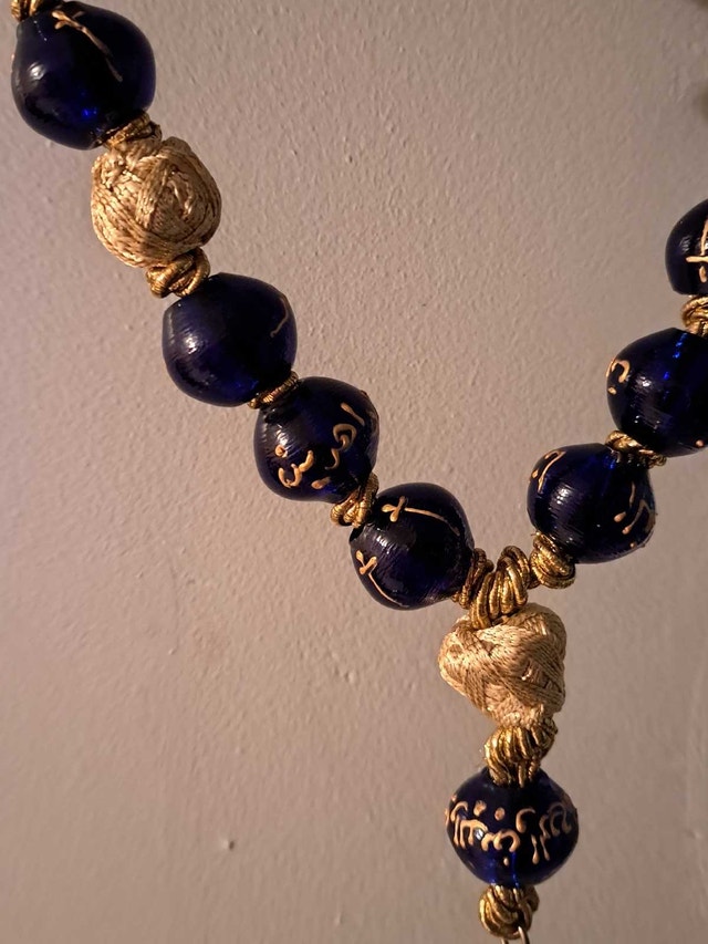 Vintage Syrian Christian Rosary – Hand-Blown with Arabic Script - photo 2