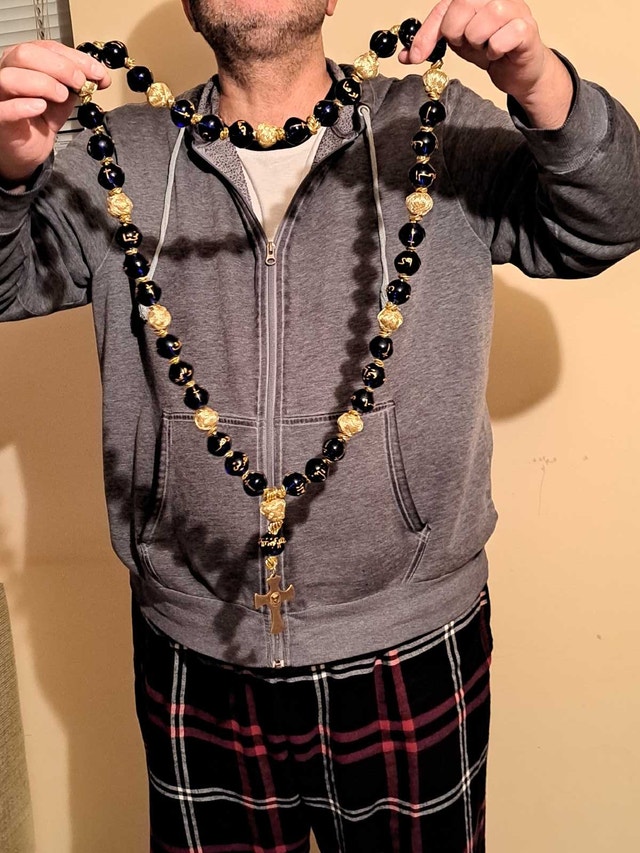 Vintage Syrian Christian Rosary – Hand-Blown with Arabic Script - photo 3