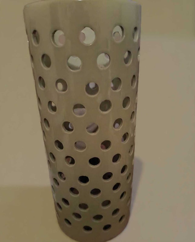 Unique Mid-Century Modern Perforated Table Lamp 12" - photo 2