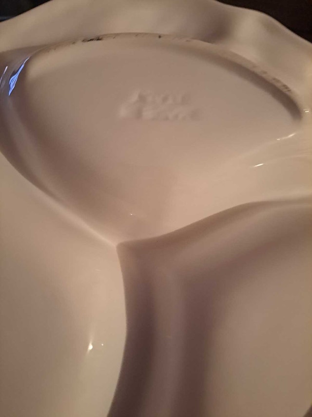 Vintage Bassano Italy Majolica Ceramic Divided Serving Platter - photo 4