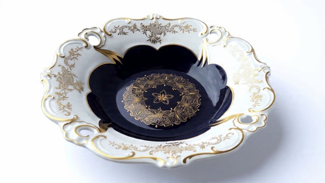 Vintage Echt Weimar Cobalt Blue Large Serving Bowl – Ilse 701