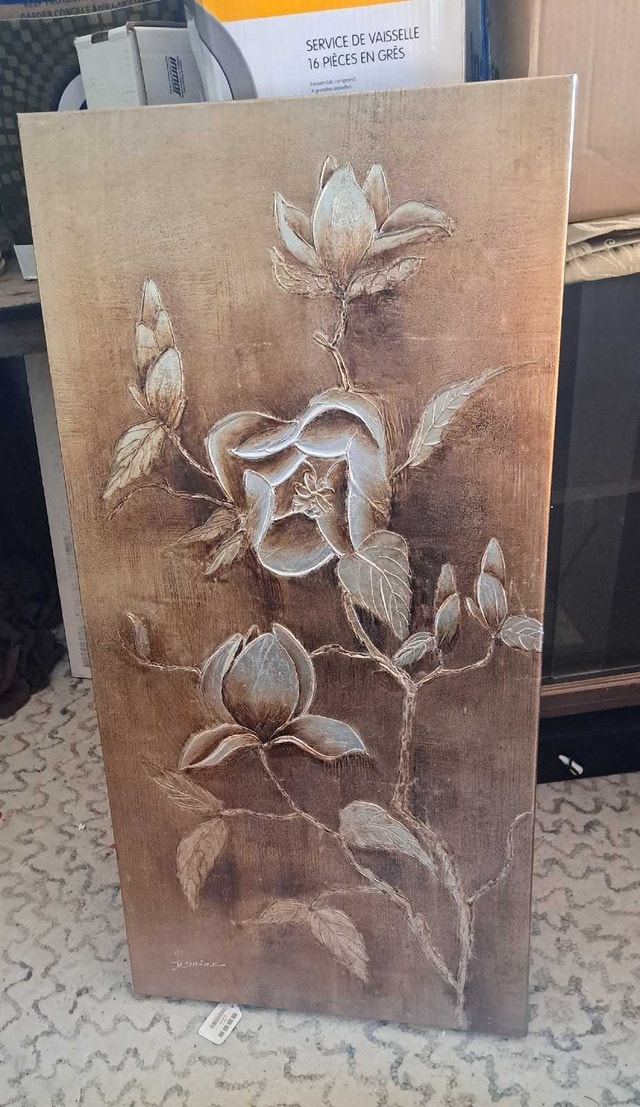 2 Textured Floral Wall Art Set - photo 3