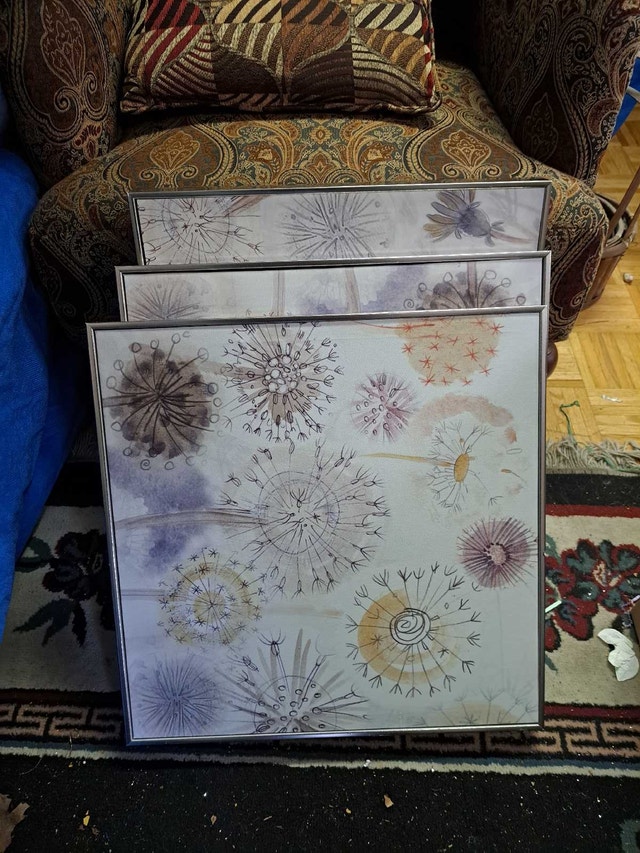 3 Piece Wall Art 18.5 x 18.5 inch