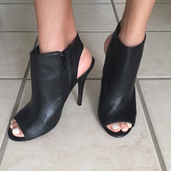 STEVE MADDEN black leather rock n roll booties Size 7.5 - photo 3
