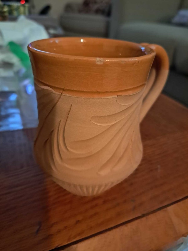 Vintage European Handmade Terracotta Wine Set – 6 Cups & Jug - photo 4