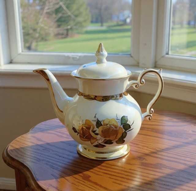 Mid-Century Gibson Staffordshire Porcelain Teapot – 1940s-1950s - photo 3