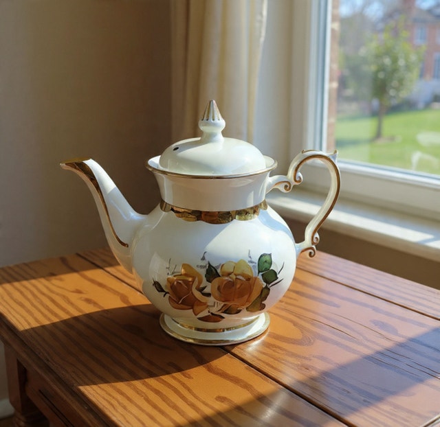 Mid-Century Gibson Staffordshire Porcelain Teapot – 1940s-1950s - photo 5