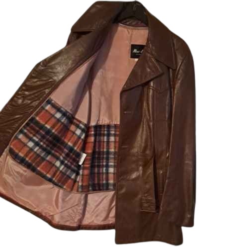 Mac-Mor Brown Vintage Leather Jacket Size 46 - photo 2