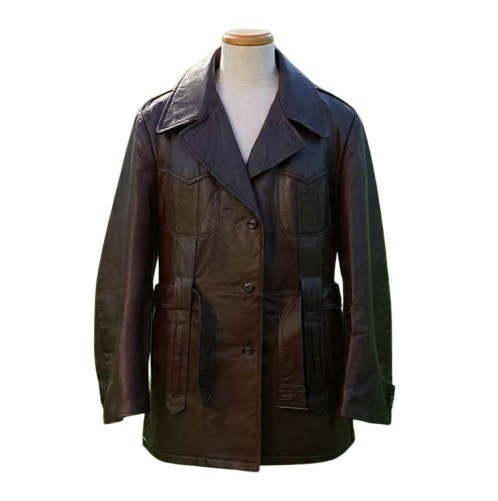 Mac-Mor Brown Vintage Leather Jacket Size 46 - photo 3