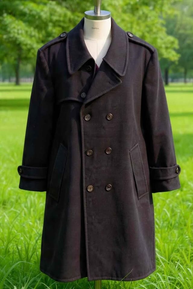 London Fog Men’s Double-Breasted Wool Overcoat – Vintage Classic