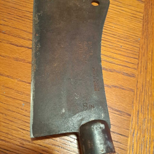 Antique BRADES Butcher Cleaver – Toronto Butchers Supply Co. - photo 2