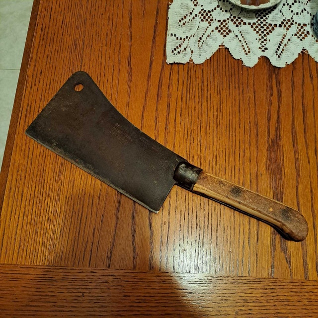 Antique BRADES Butcher Cleaver – Toronto Butchers Supply Co. - photo 4