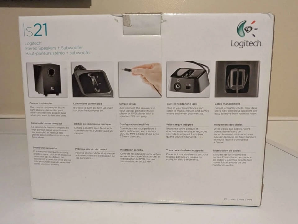 Logitech IS21 stereo speakers + subwoofer - photo 3