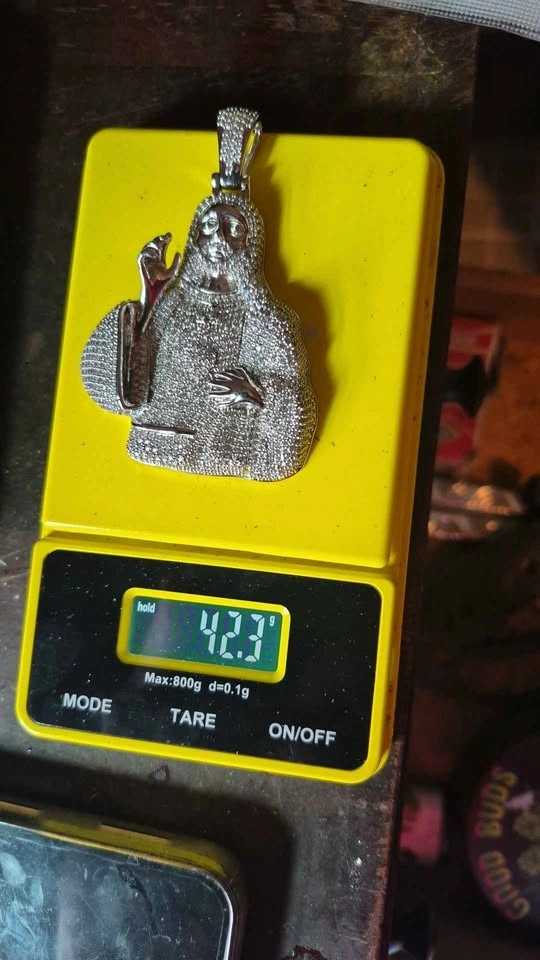 316L Stainless Steel Iced Out Jesus Pendant - photo 2