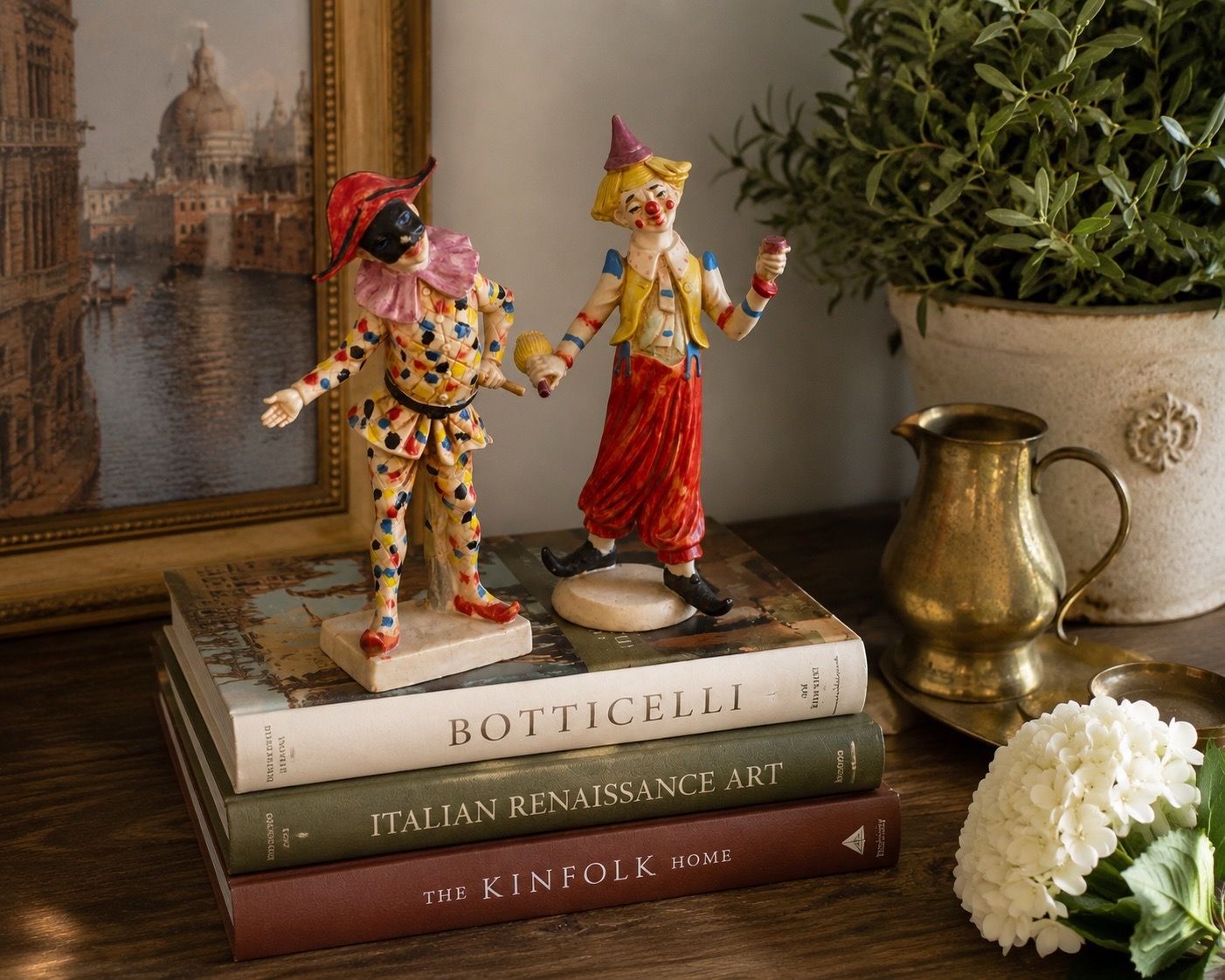 VINTAGE ITALIAN HARLEQUIN JESTER & CLOWN FIGURINES - photo 2