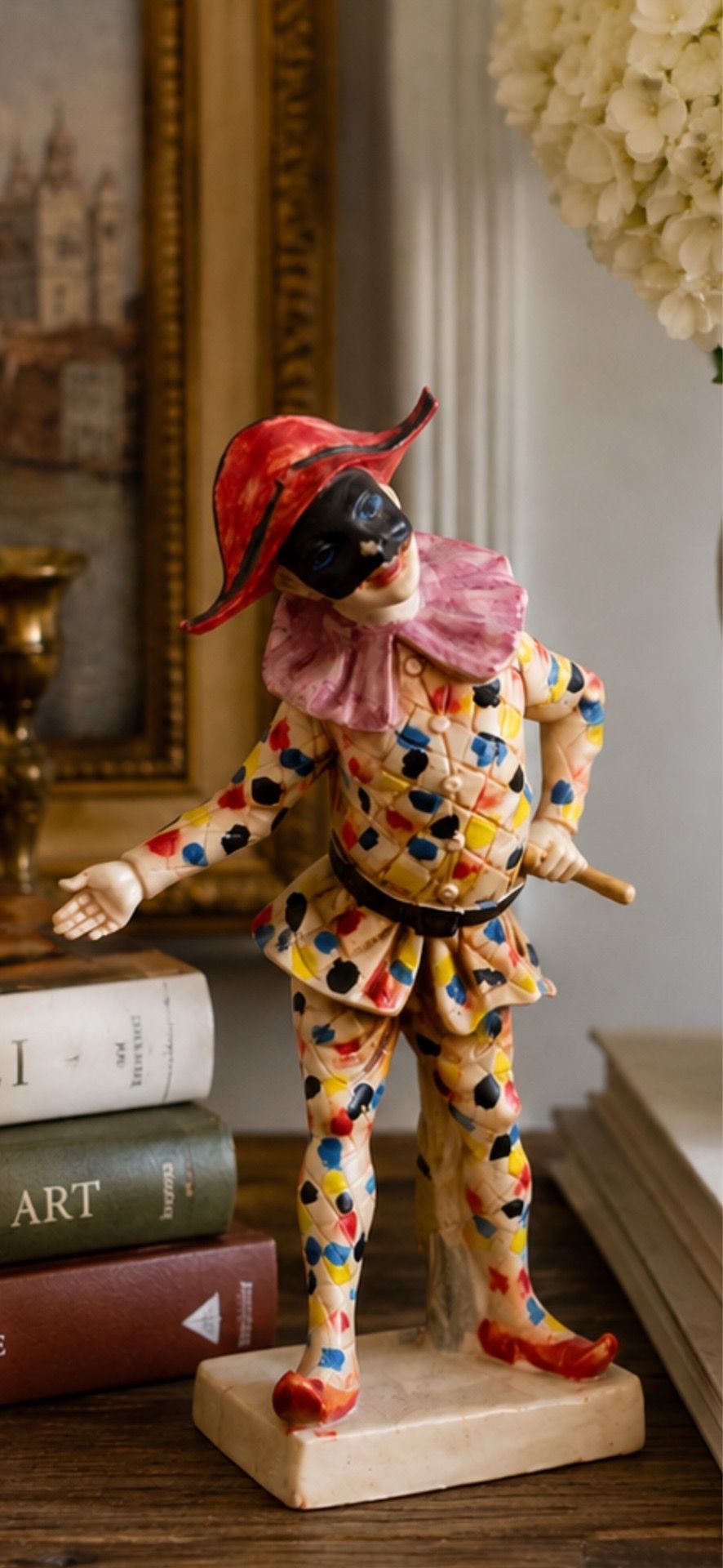 VINTAGE ITALIAN HARLEQUIN JESTER & CLOWN FIGURINES - photo 4
