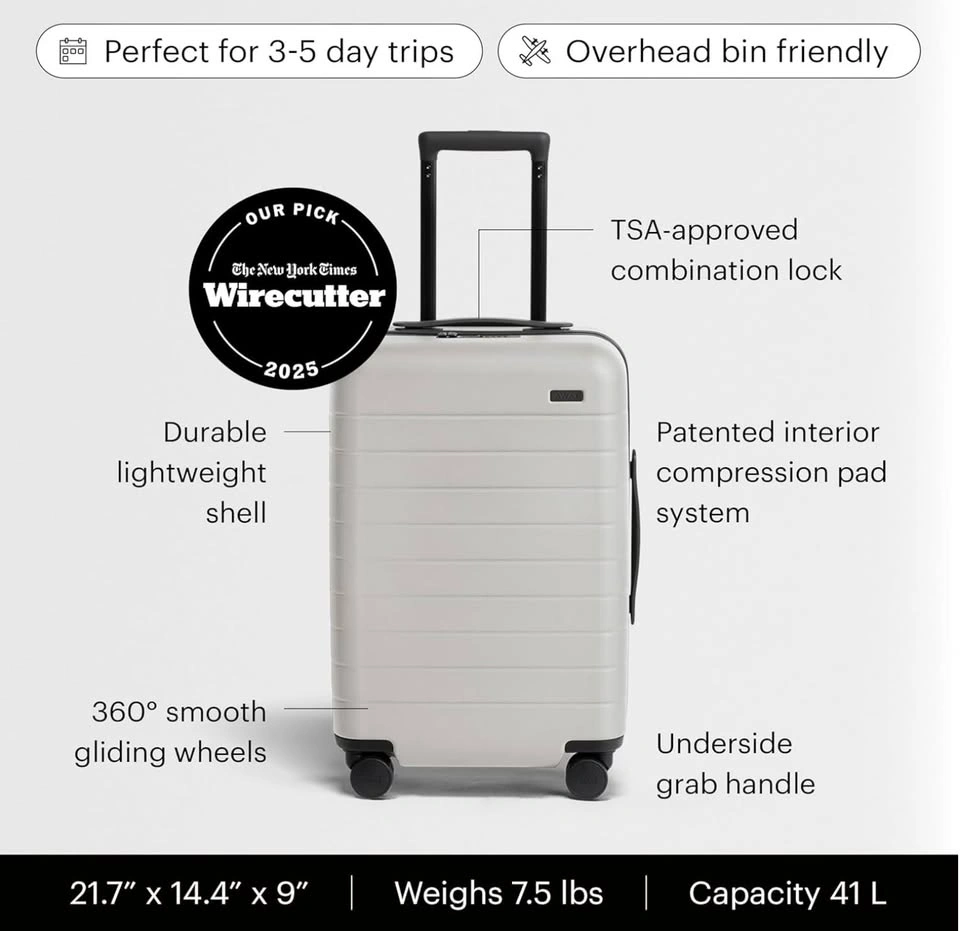 Orig $650 *USED* WHITE. Away Luggage. Large + carry on - photo 3