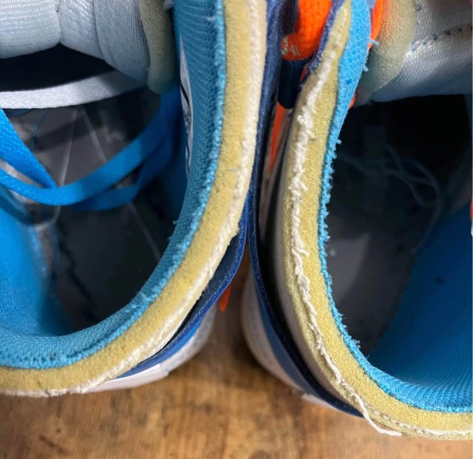 Nike Jordan 1 Retro High Off-White University Blue size 10 - photo 4