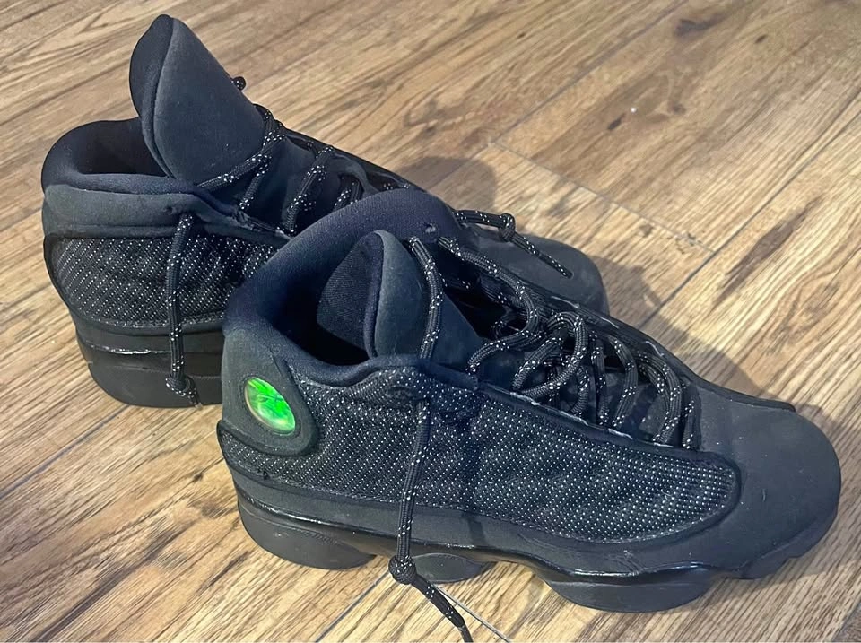 Authentic Air Jordan Retro 13 Black Cat in size 6Y/Women’s 7