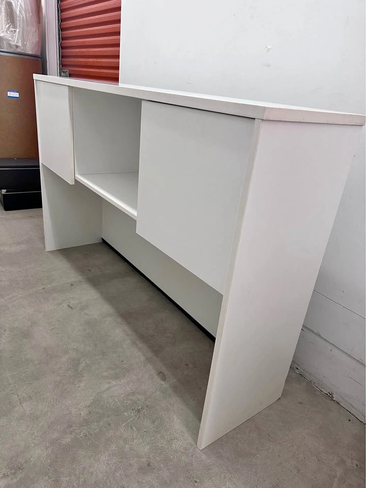 White Modern Console Table with Storage