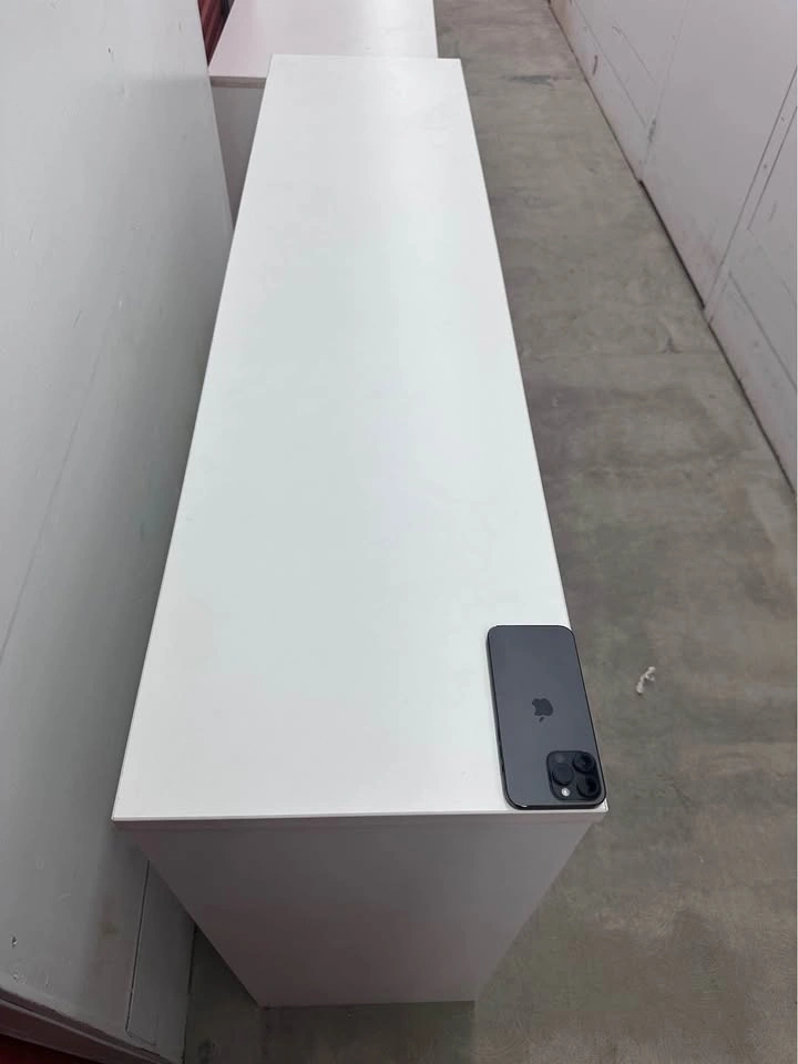 White Modern Console Table with Storage - photo 3