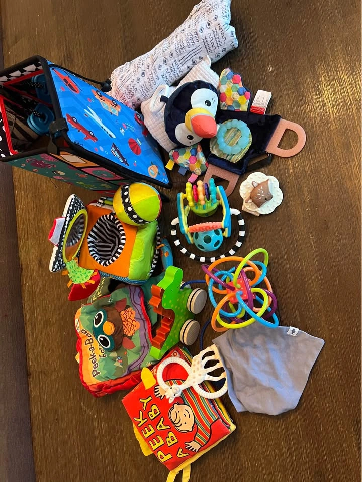 Baby Toy Bundle - Sophie la Girafe, Infantino, Oball, Soft Books - photo 2