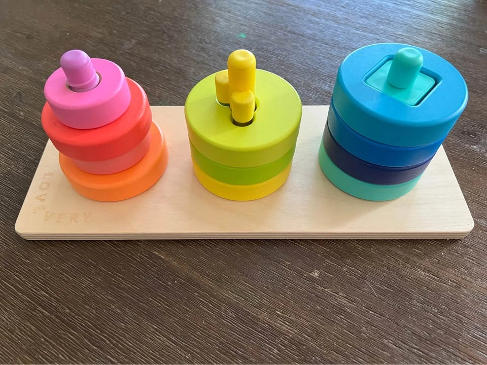 Lovevery Wooden Shape Sorter Stacking Toy - photo 2