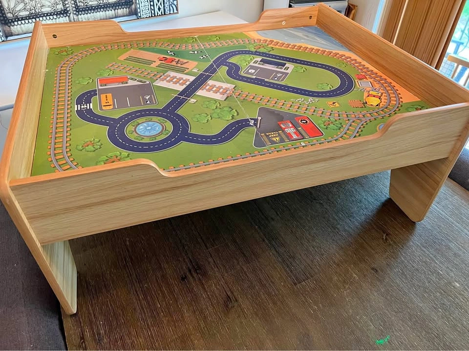 Hape Wooden Train Table with Tracks and Accessories