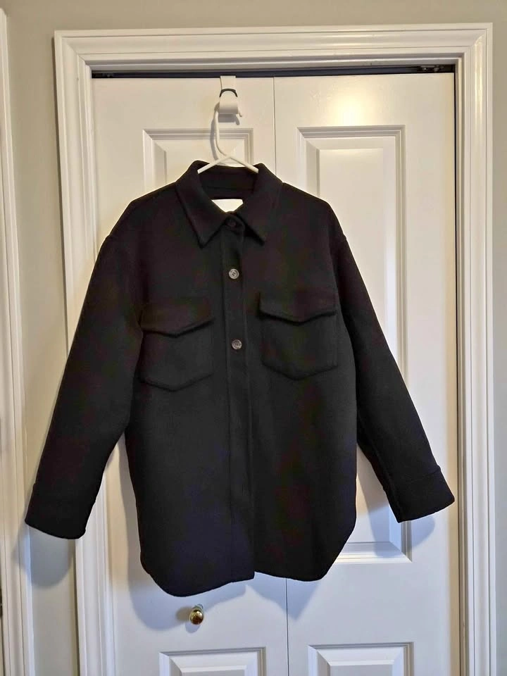 OAK + FORT Black Shacket S-M