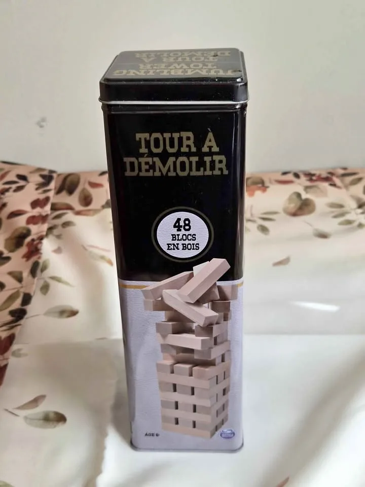 Tumbling Tower Game & Harley Quinn Bat Toy Prop
