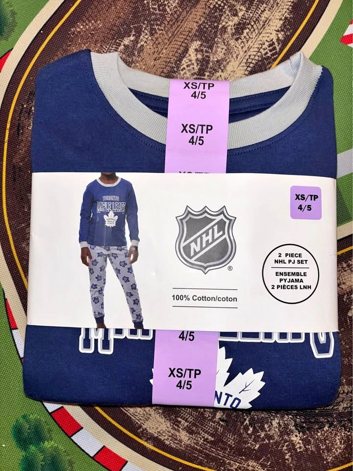 Toronto Maple Leafs NHL 2 Piece Pajama Set Kids XS 4/5