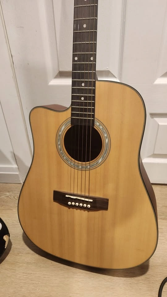 $250 Zealux Left-handed Acoustic Guitar with Cutaway - photo 3