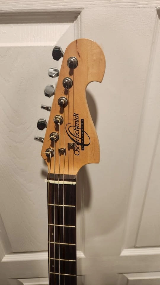 $240 Oscar-Schmidt HSS Electric Guitar – Tobacco Burst - photo 4