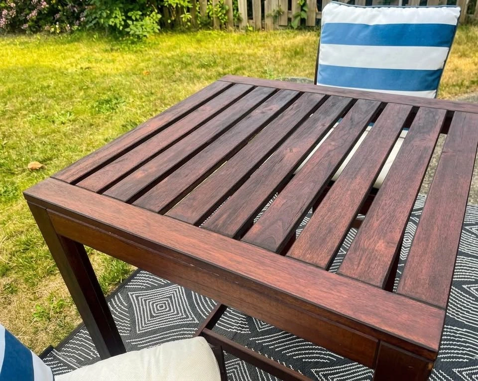 IKEA APPLARÖ Bar Table + 2 Chairs – Solid Wood Patio Set - photo 2